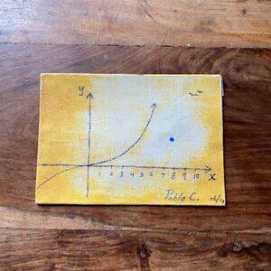 THE CUBIC FUNCTION __ ACRYLIC ON CANVAS __ 20cm x 15cm